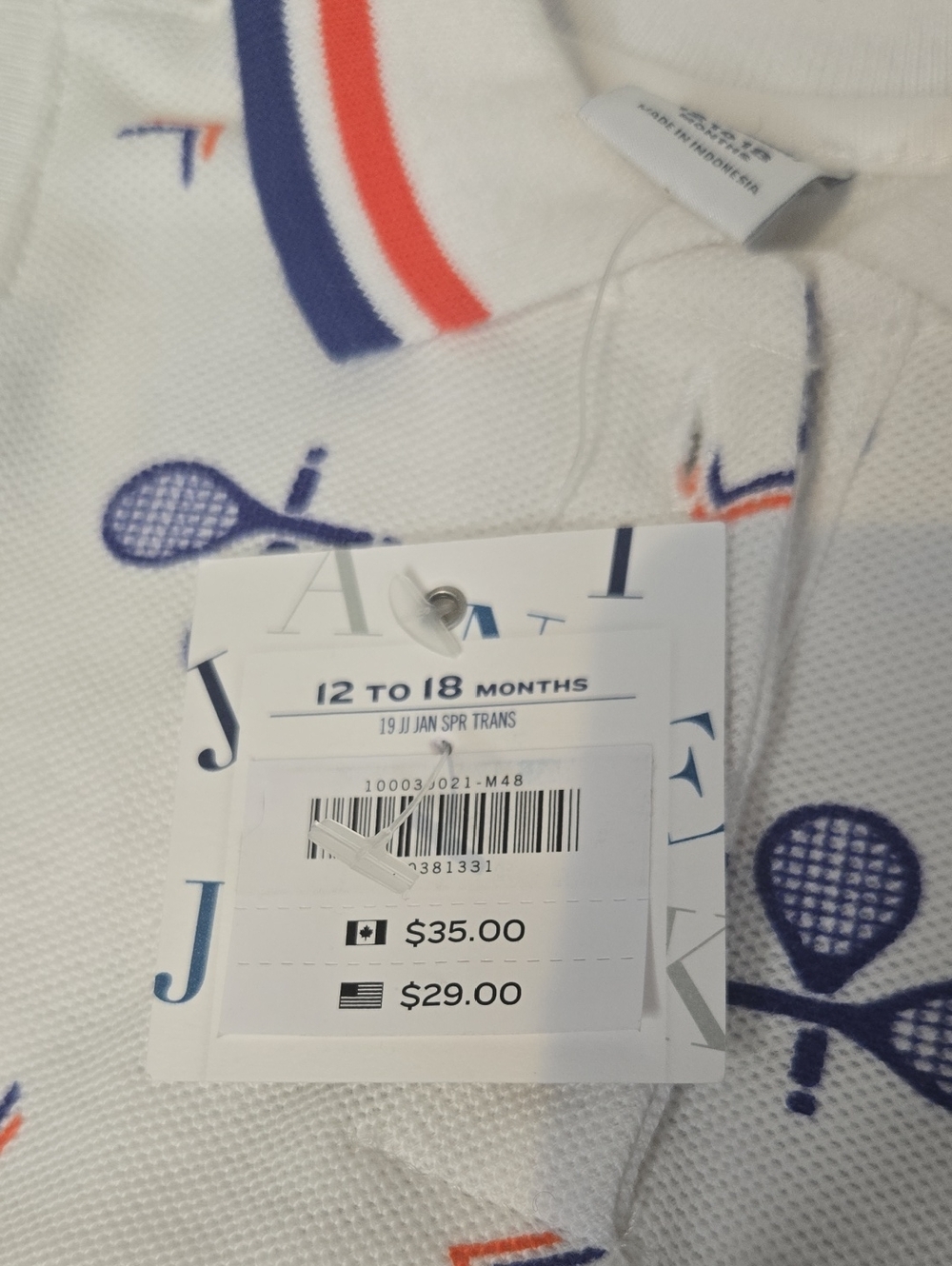 Janie and Jack Baby Girls Tennis Outfit Size 12-18 Months - Picture 3 of 11